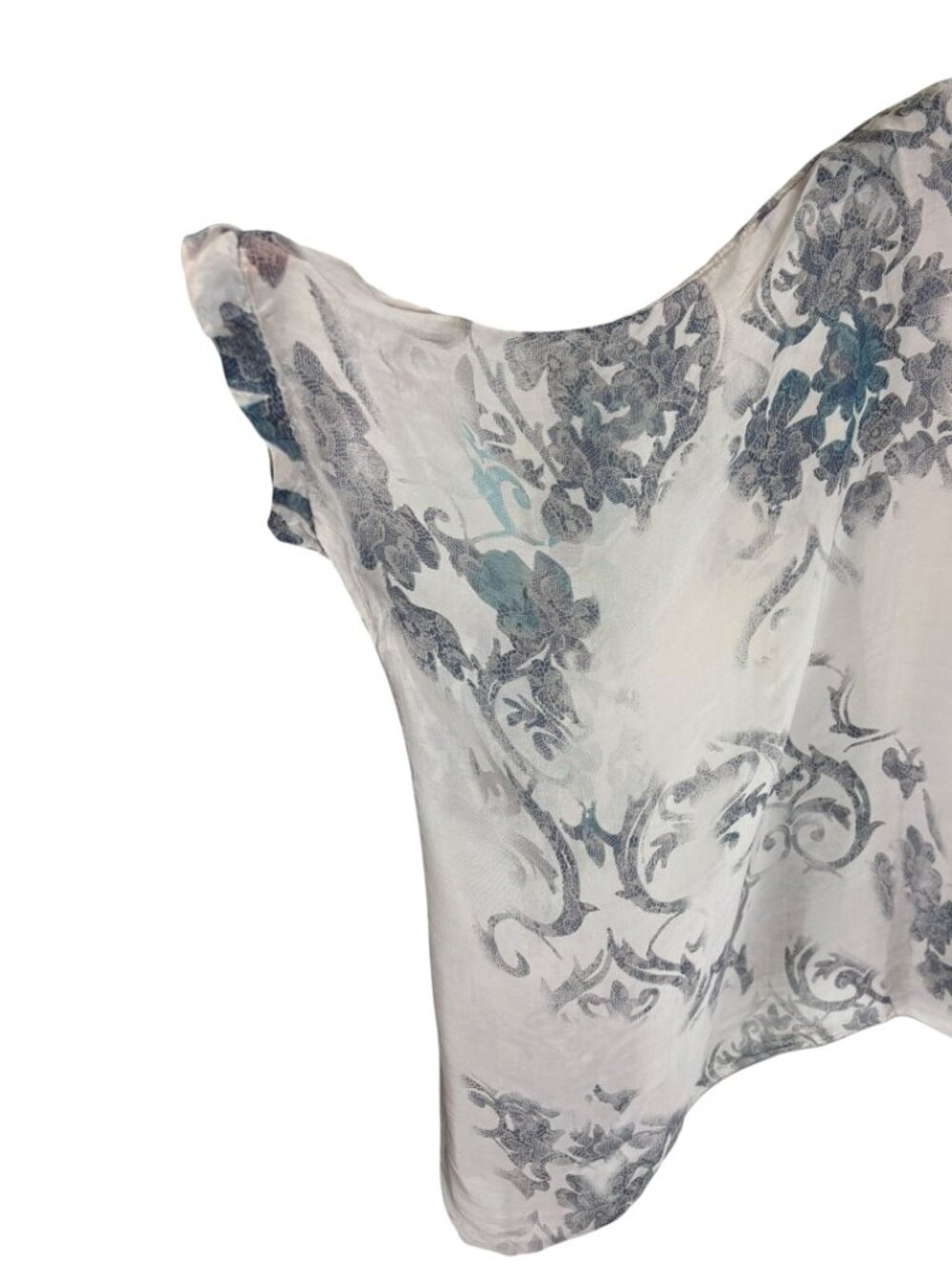 Le Marais Paris Silk Blend Paisley Print Blouse Made in‎ Italy - Picture 4 of 6